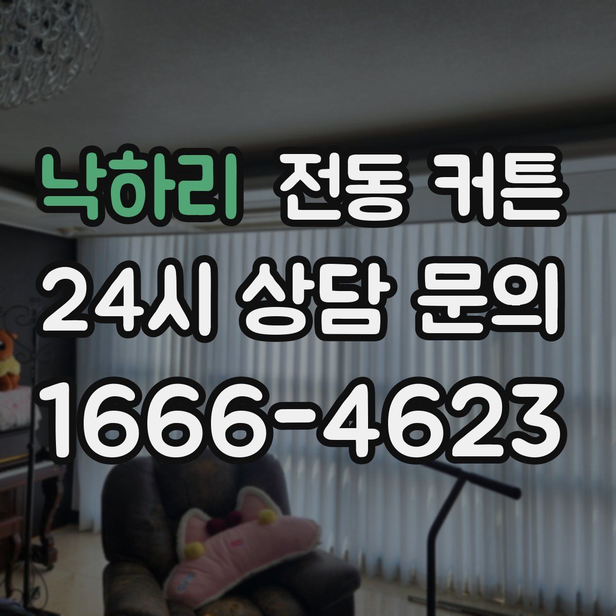 낙하리 전동 커튼