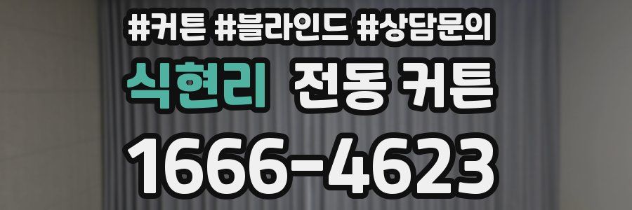 식현리 전동 커튼