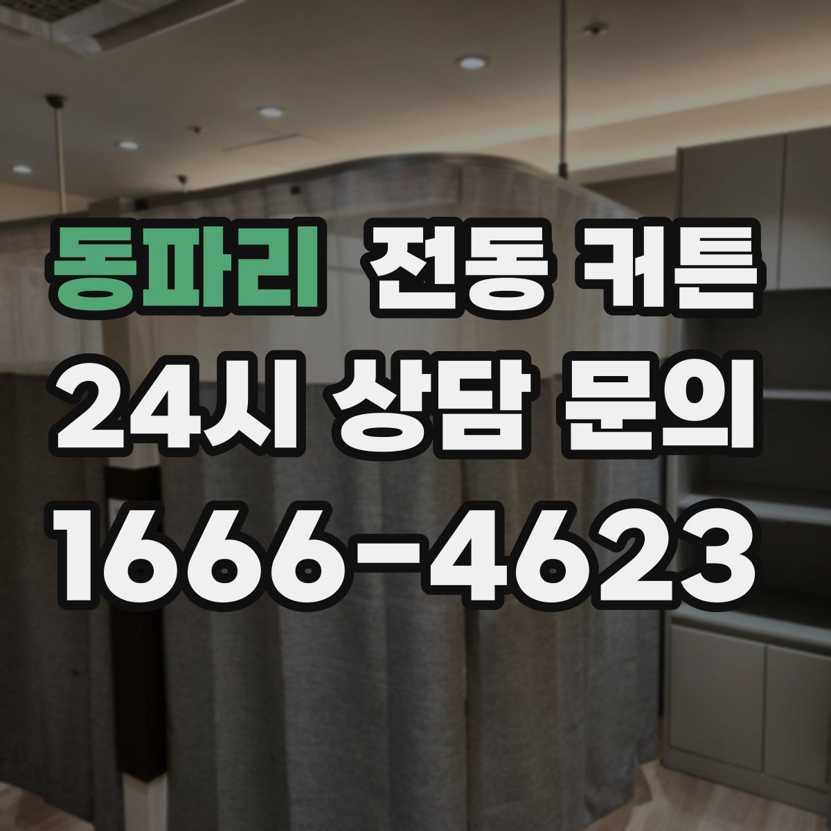동파리 전동 커튼