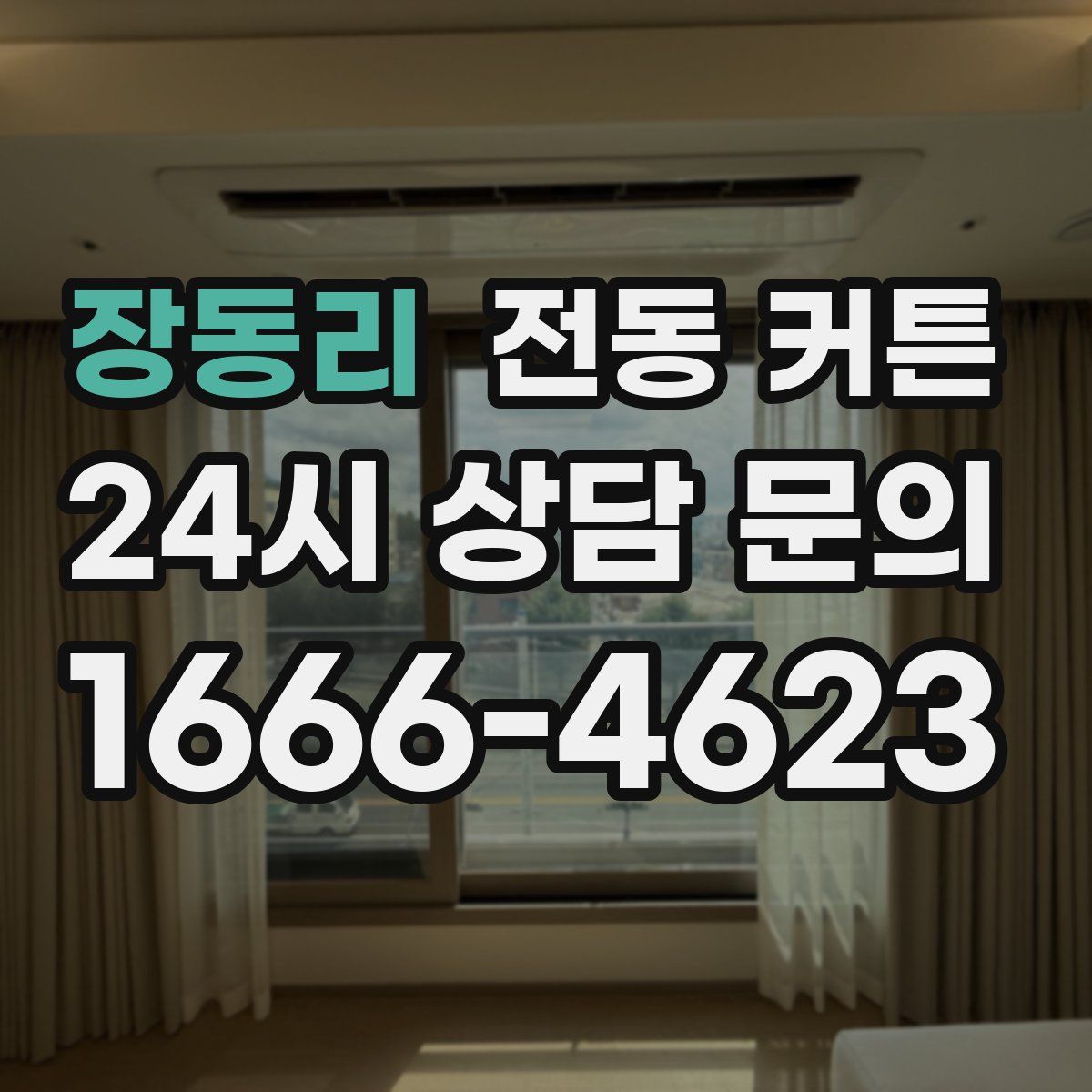 장동리 전동 커튼