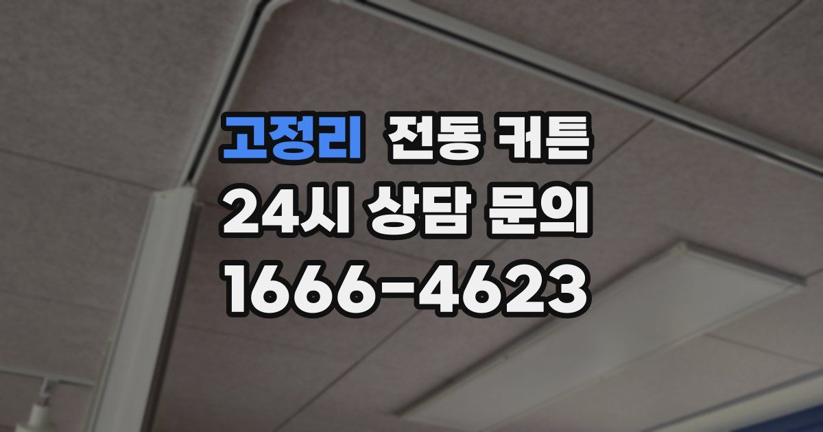 고정리 전동 커튼