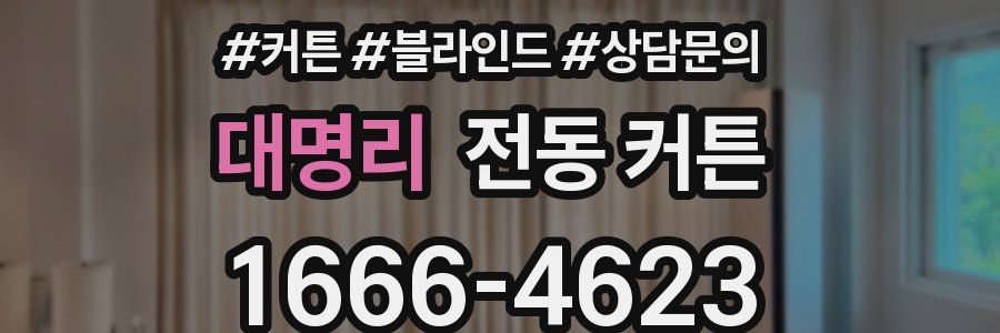 대명리 전동 커튼