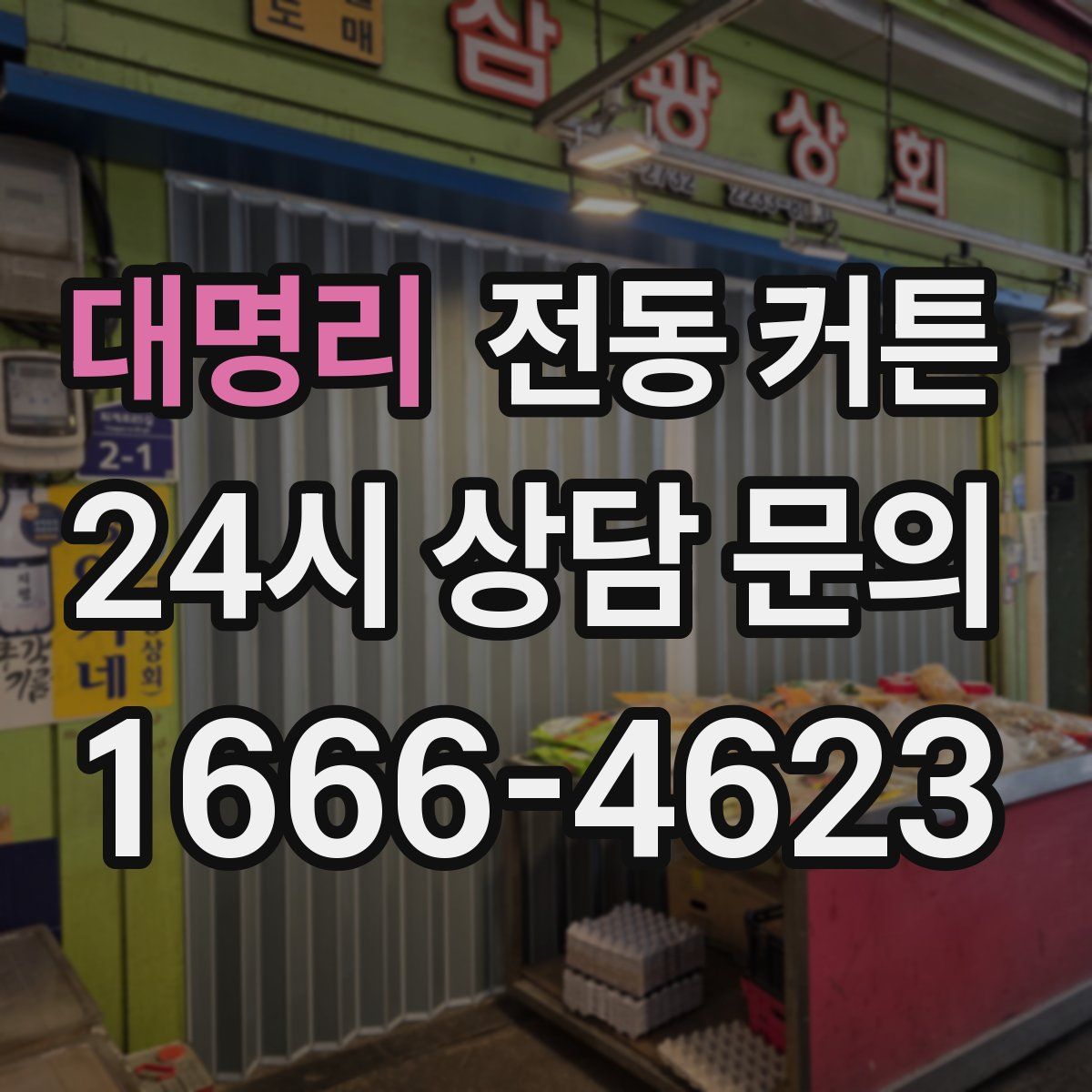 대명리 전동 커튼