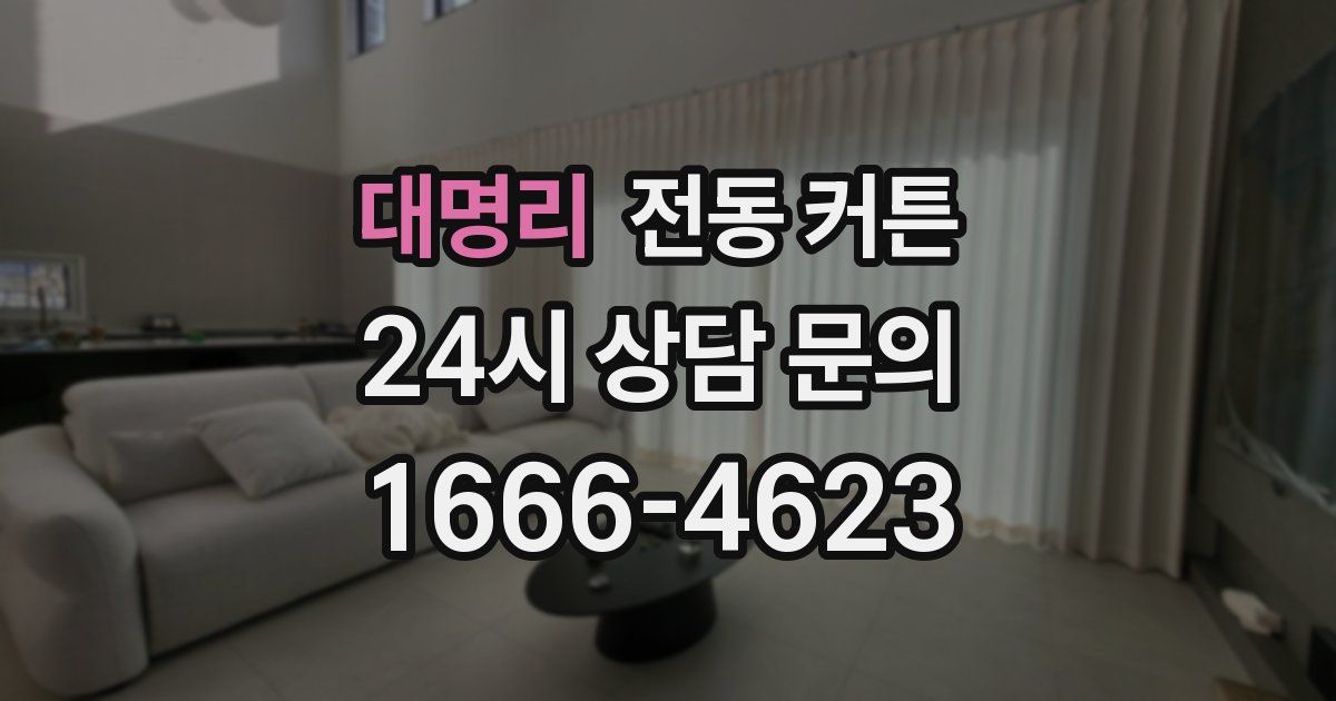 대명리 전동 커튼
