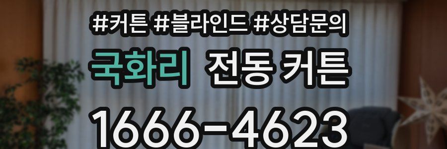 국화리 전동 커튼
