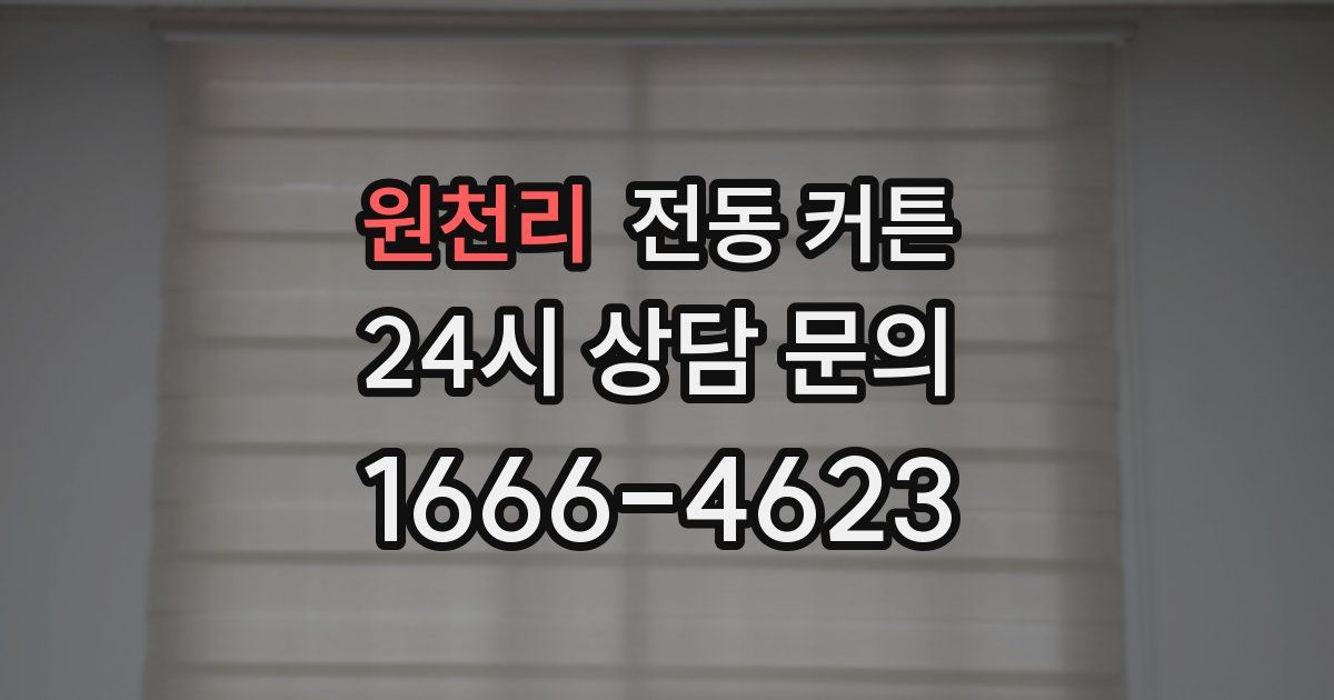 원천리 전동 커튼