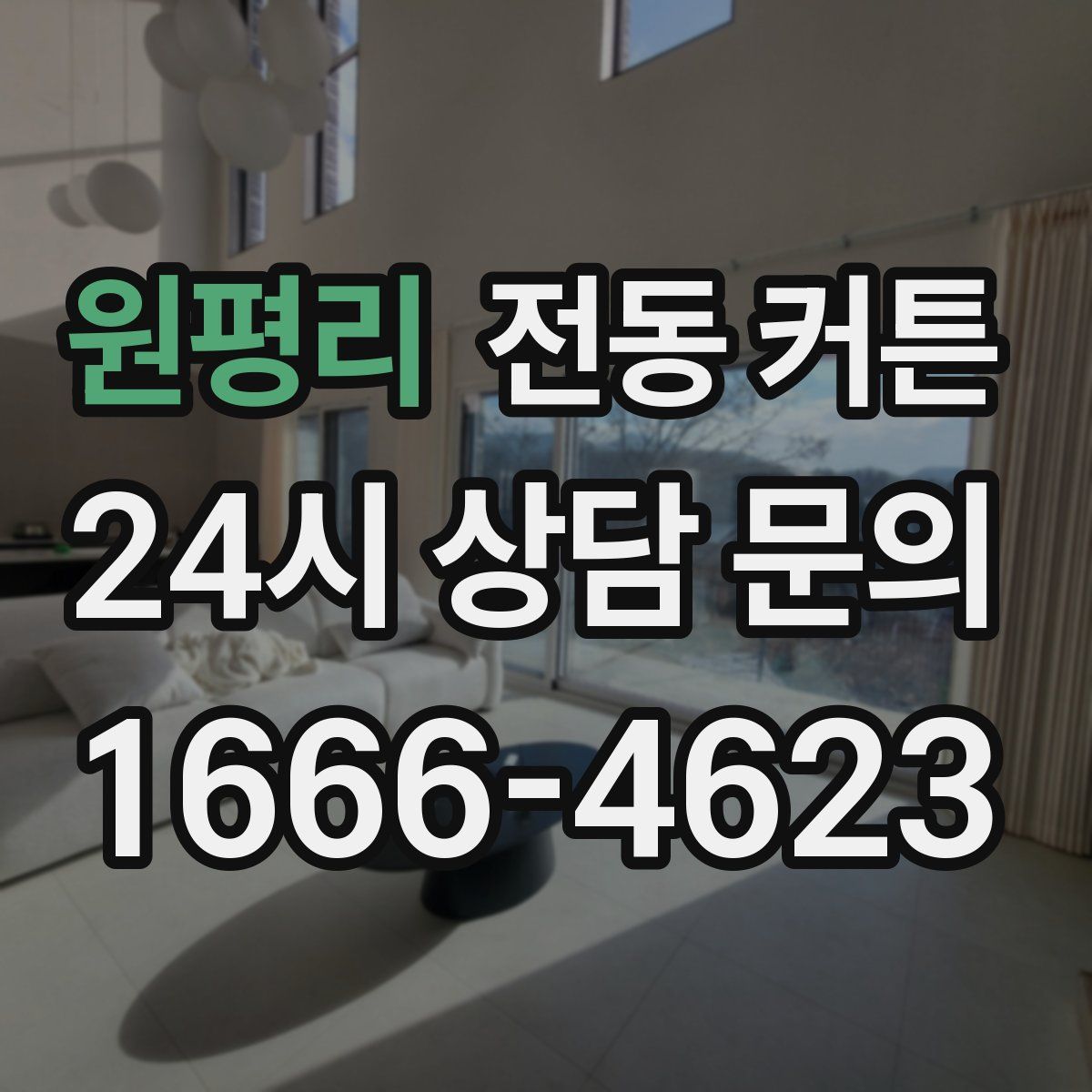 원평리 전동 커튼