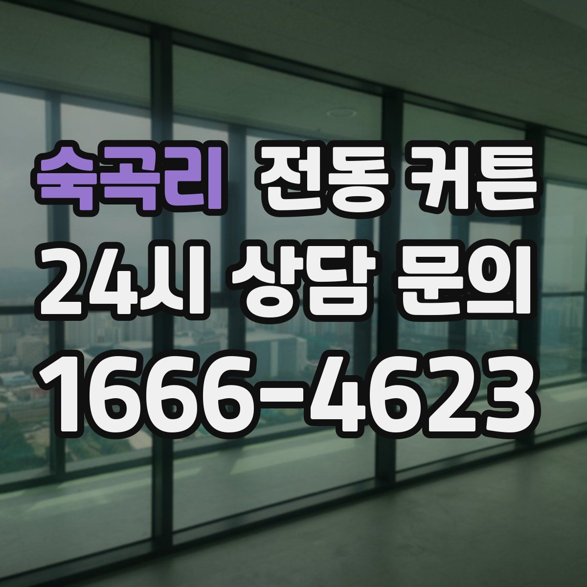 숙곡리 전동 커튼