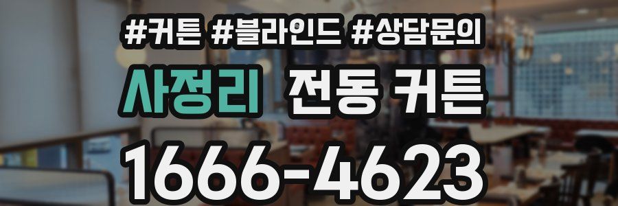 사정리 전동 커튼