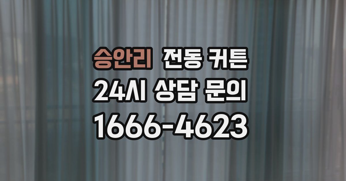 승안리 전동 커튼