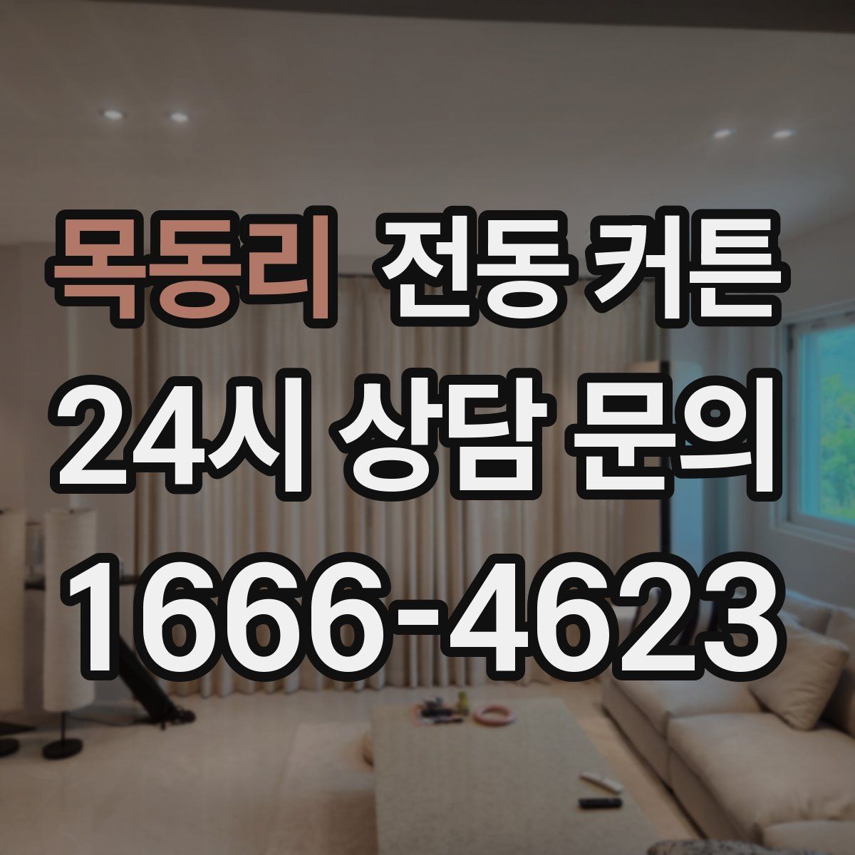 목동리 전동 커튼