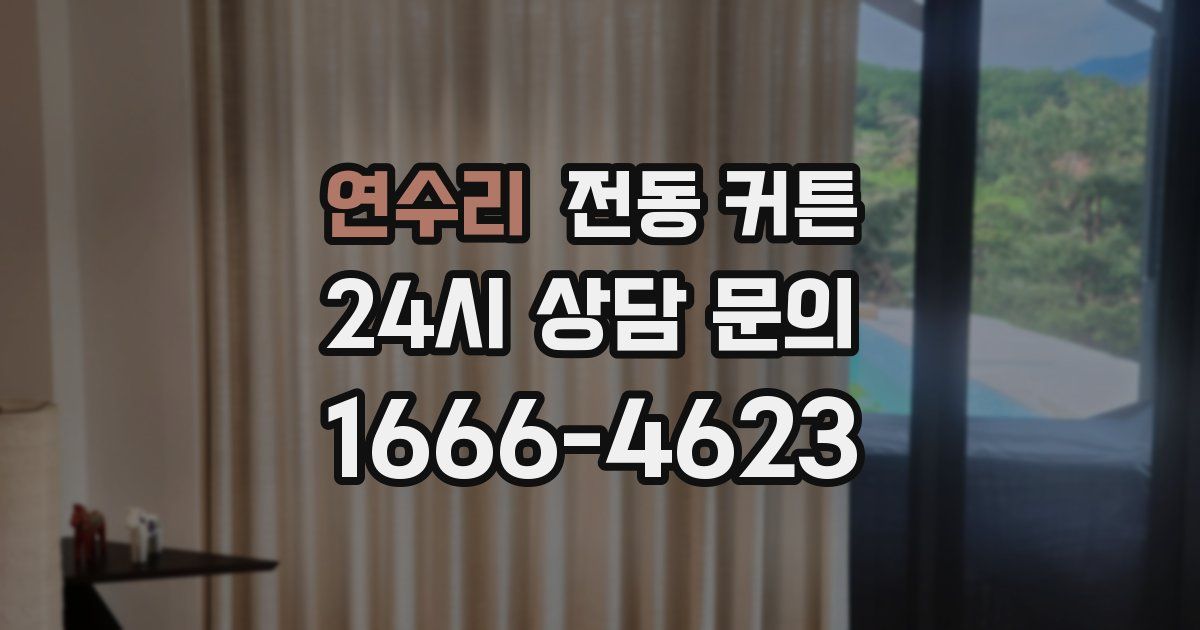 연수리 전동 커튼