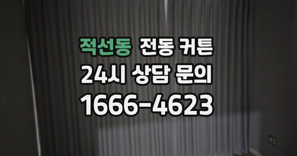 적선동 전동 커튼
