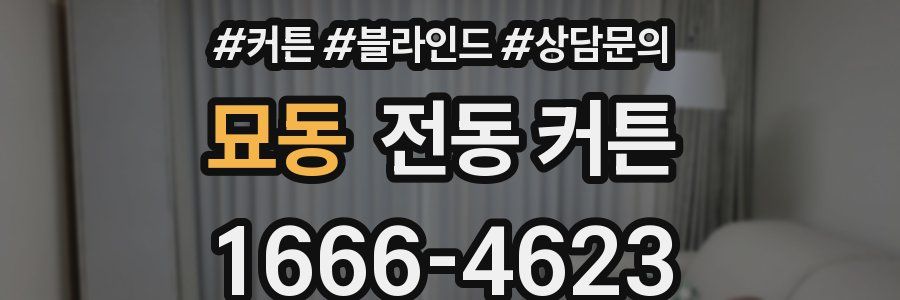 묘동 전동 커튼