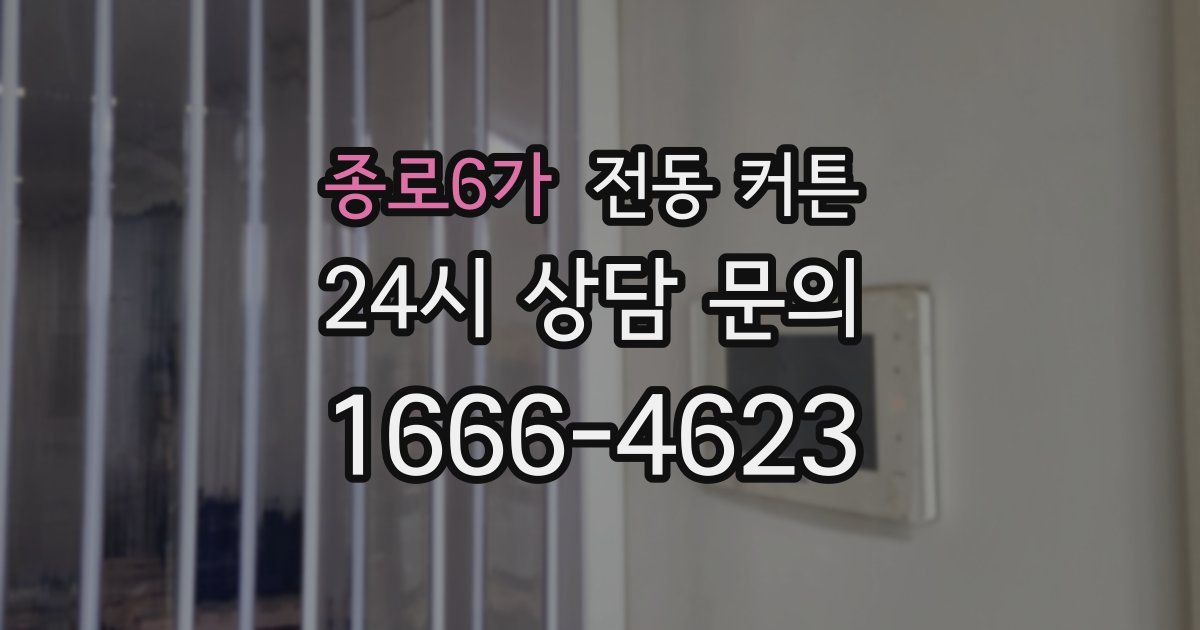 종로6가 전동 커튼