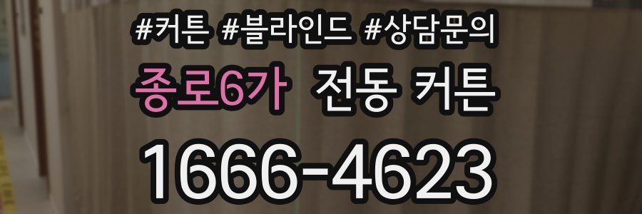 종로6가 전동 커튼