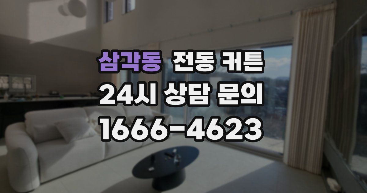 삼각동 전동 커튼