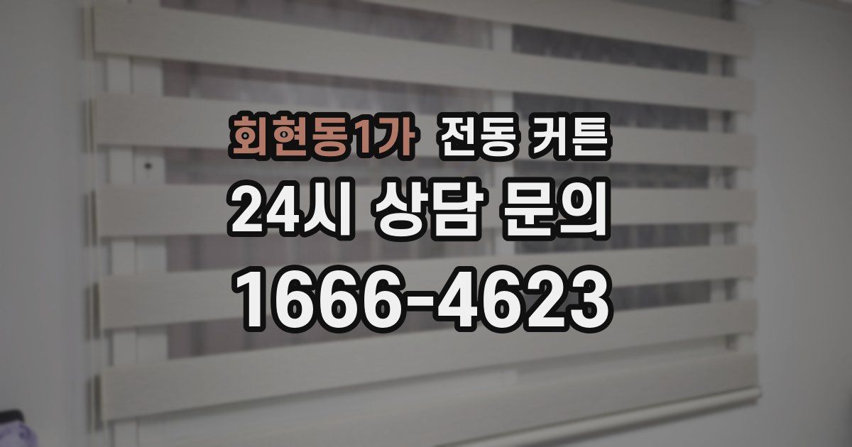 회현동1가 전동 커튼