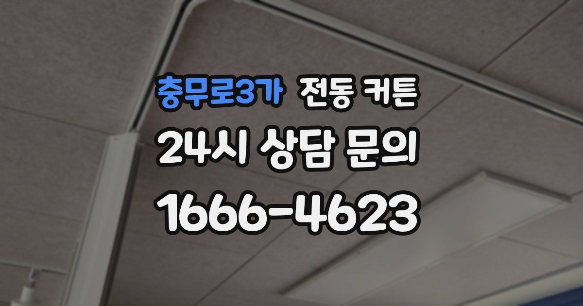 충무로3가 전동 커튼