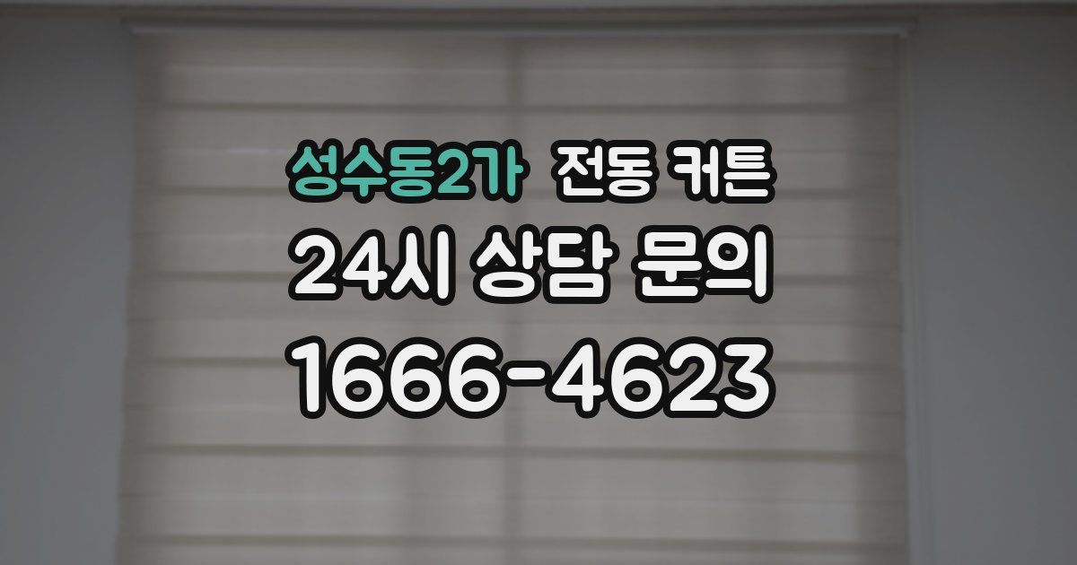 성수동2가 전동 커튼