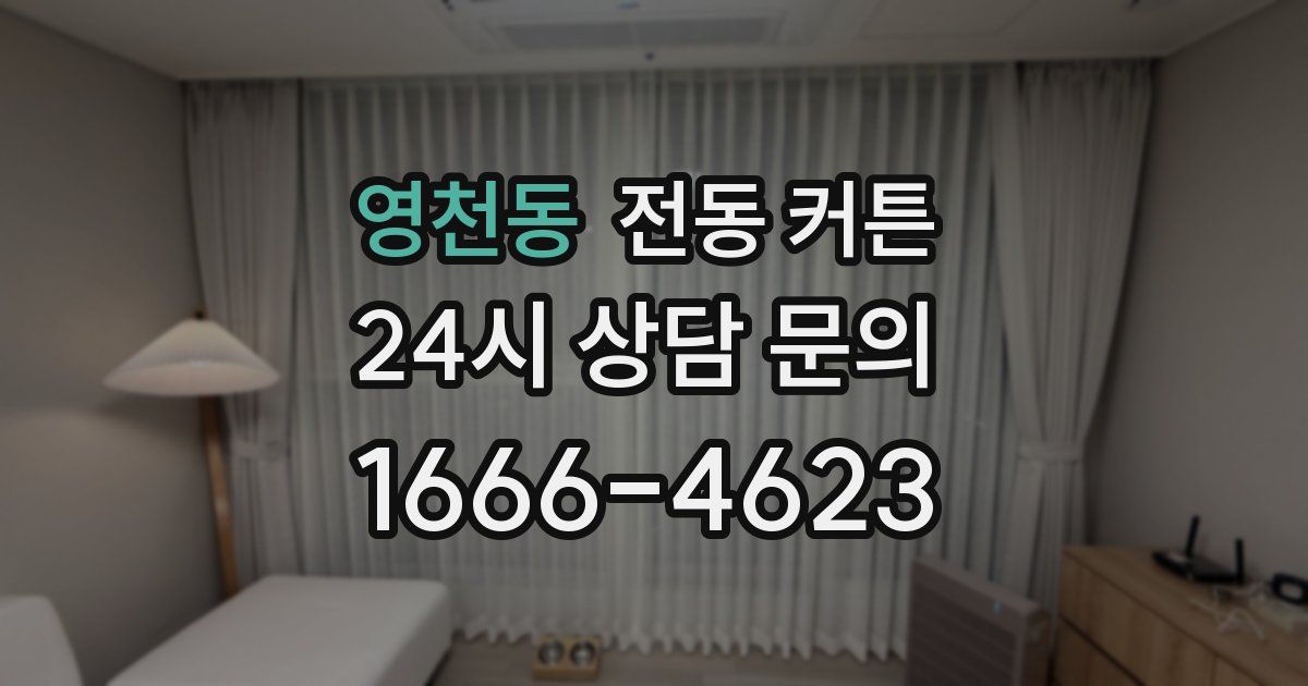 영천동 전동 커튼
