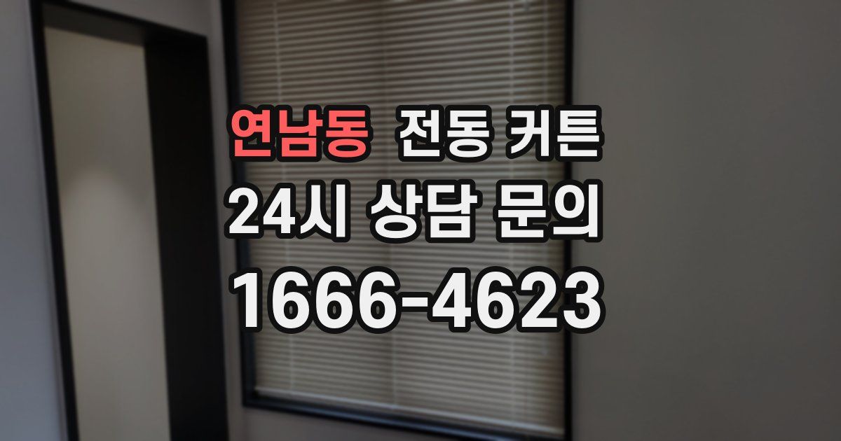 연남동 전동 커튼