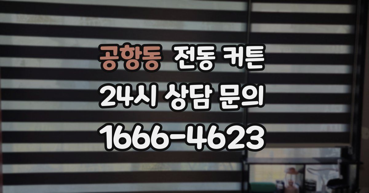 공항동 전동 커튼