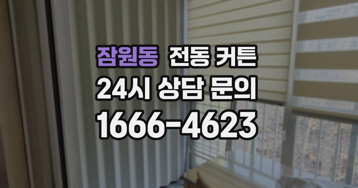 잠원동 전동 커튼