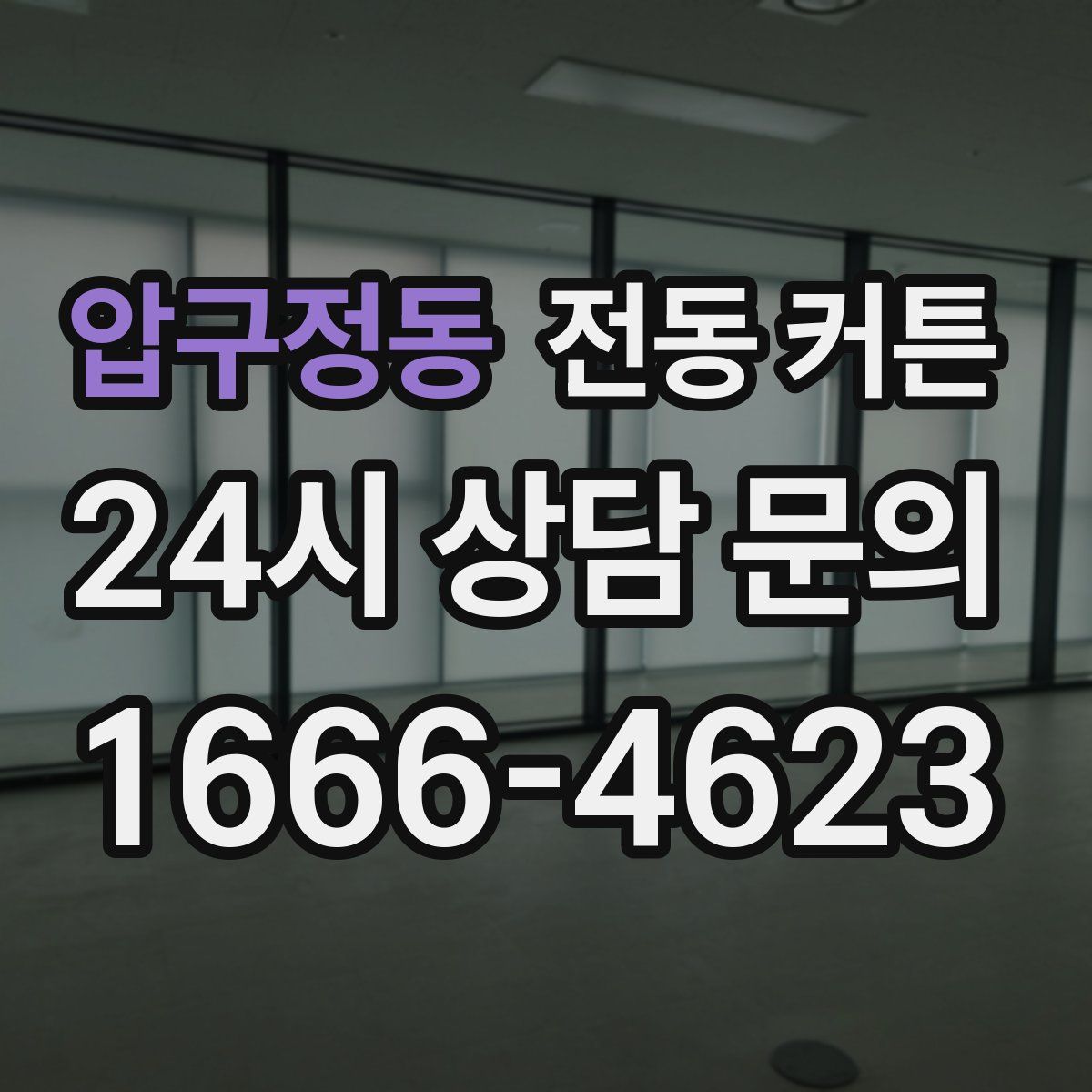압구정동 전동 커튼