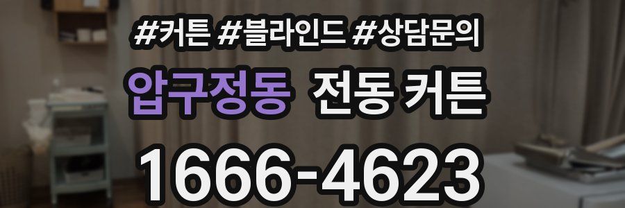 압구정동 전동 커튼