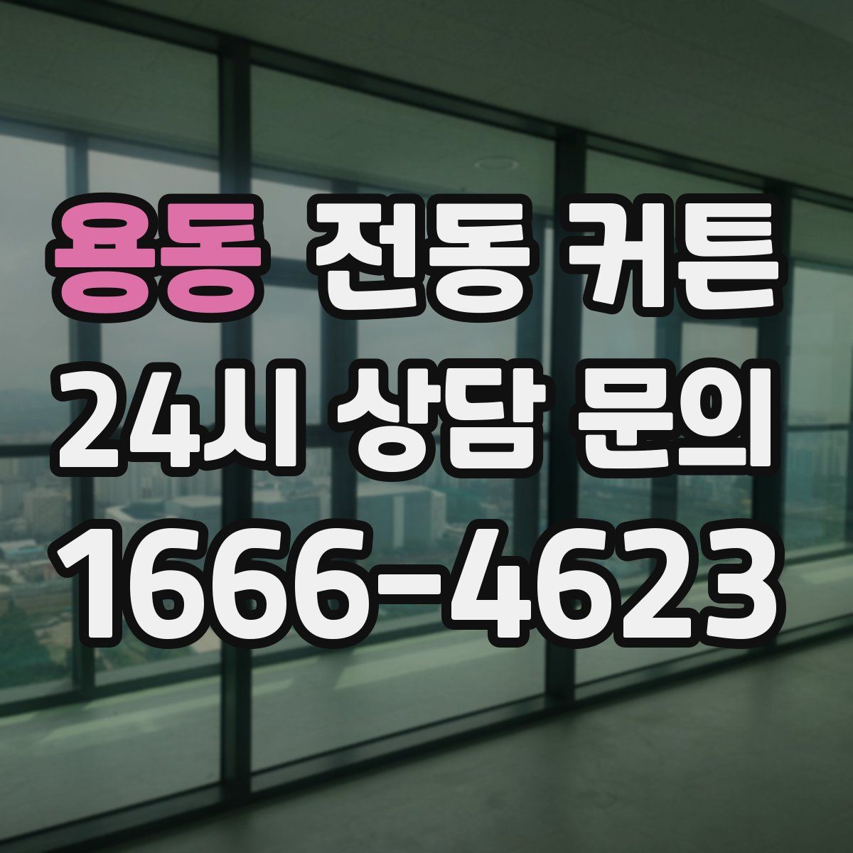용동 전동 커튼
