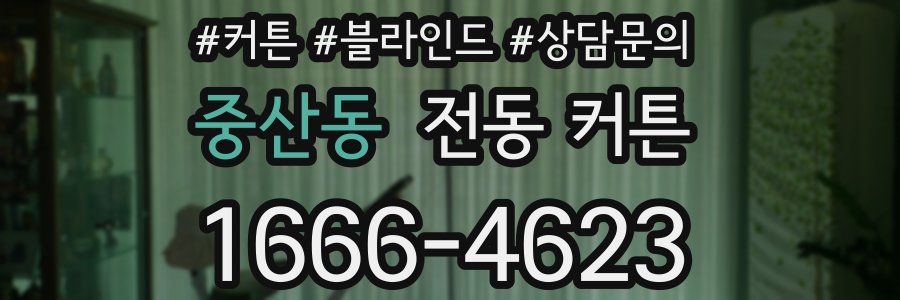 중산동 전동 커튼