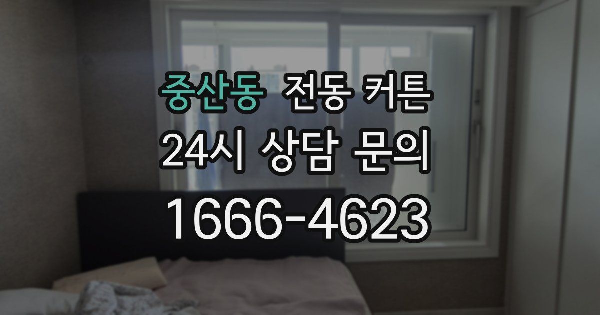 중산동 전동 커튼