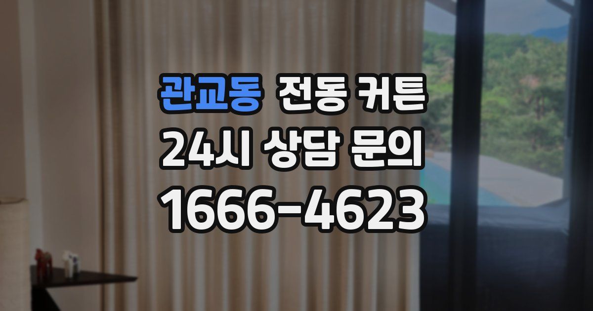관교동 전동 커튼