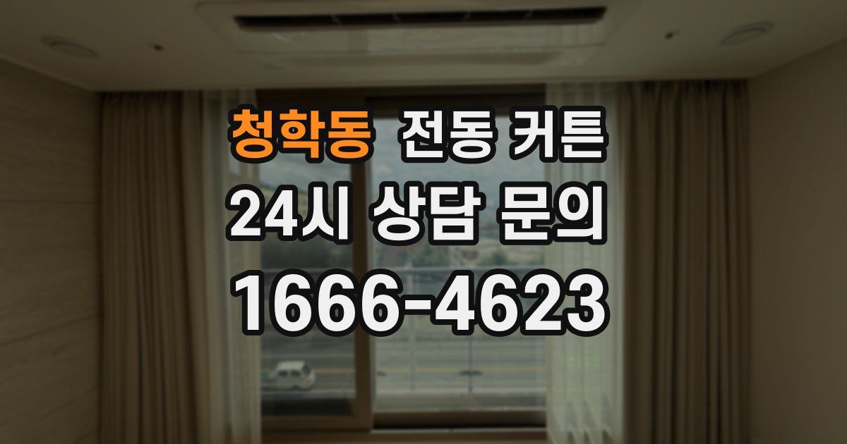청학동 전동 커튼