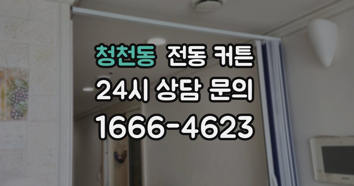 청천동 전동 커튼