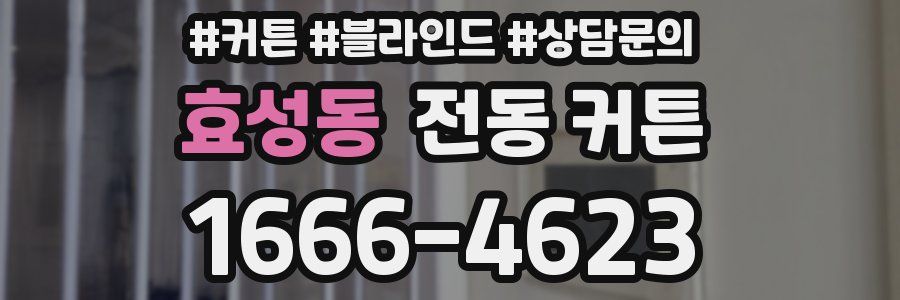 효성동 전동 커튼