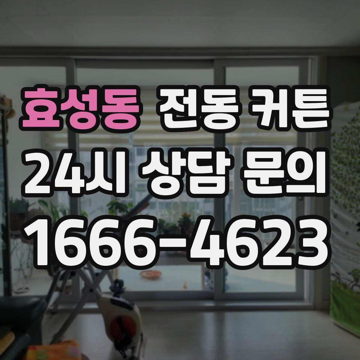 효성동 전동 커튼