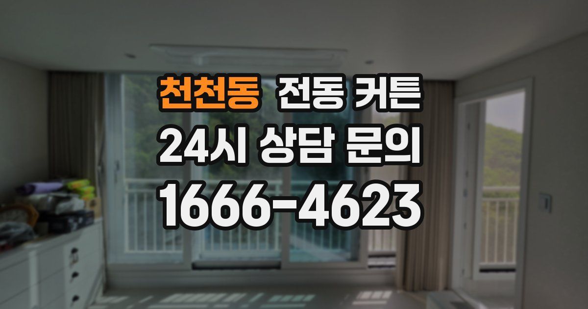 천천동 전동 커튼