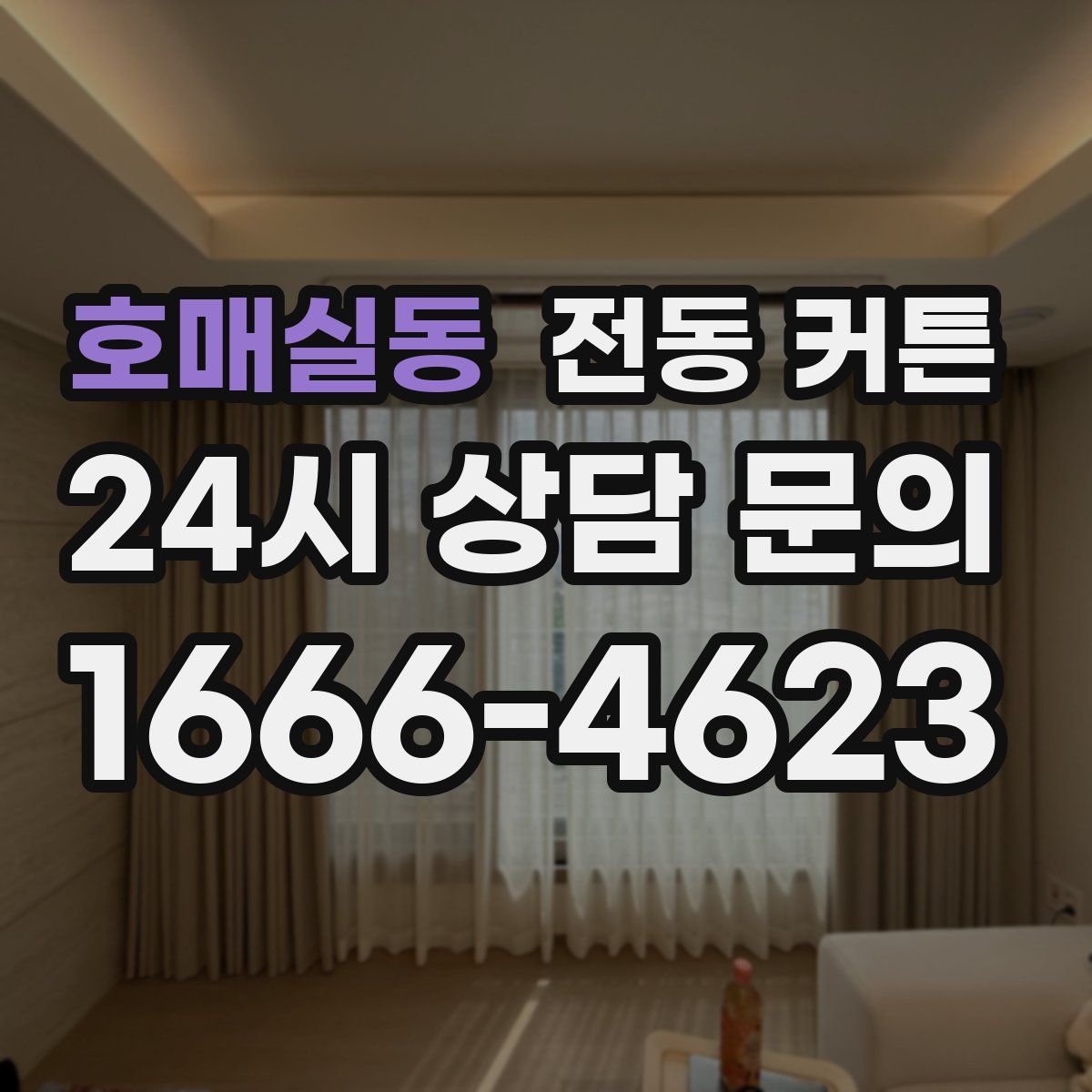 호매실동 전동 커튼