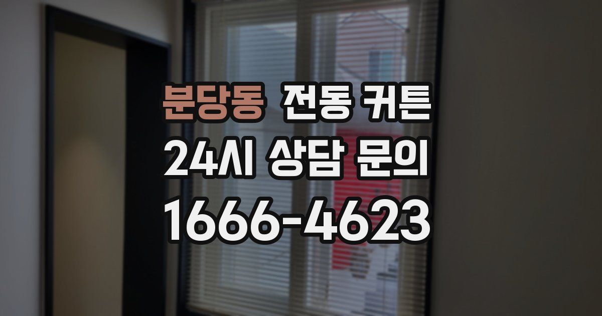 분당동 전동 커튼