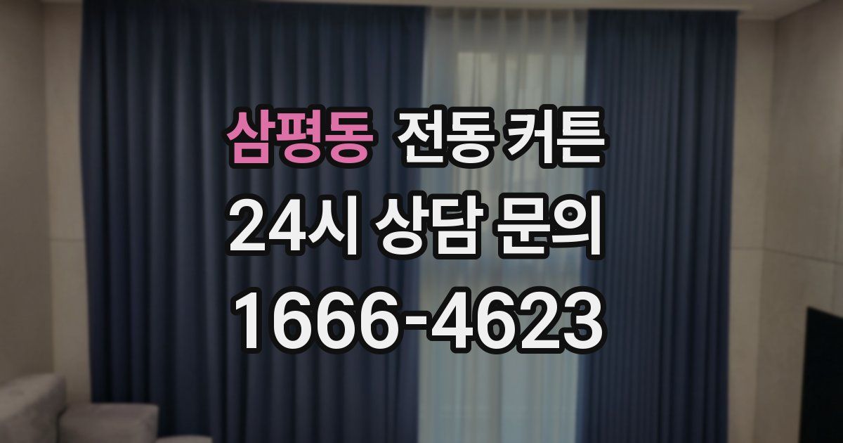 삼평동 전동 커튼
