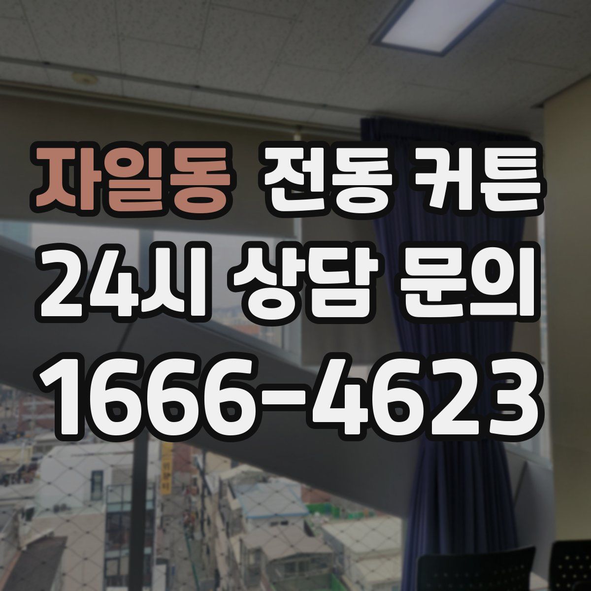 자일동 전동 커튼