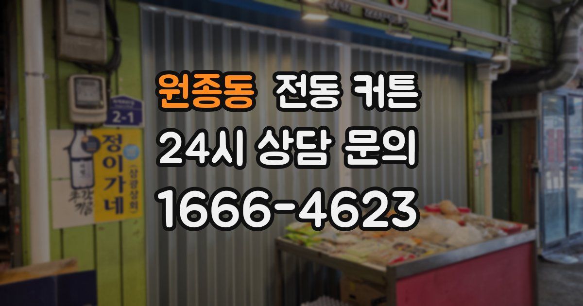 원종동 전동 커튼