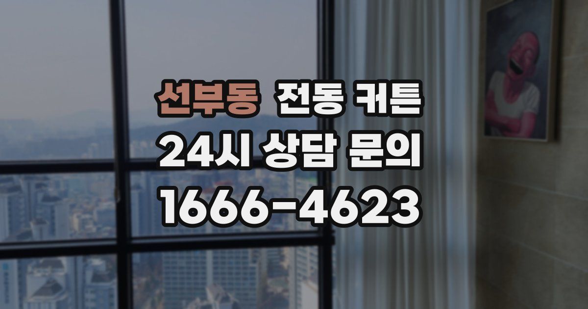 선부동 전동 커튼