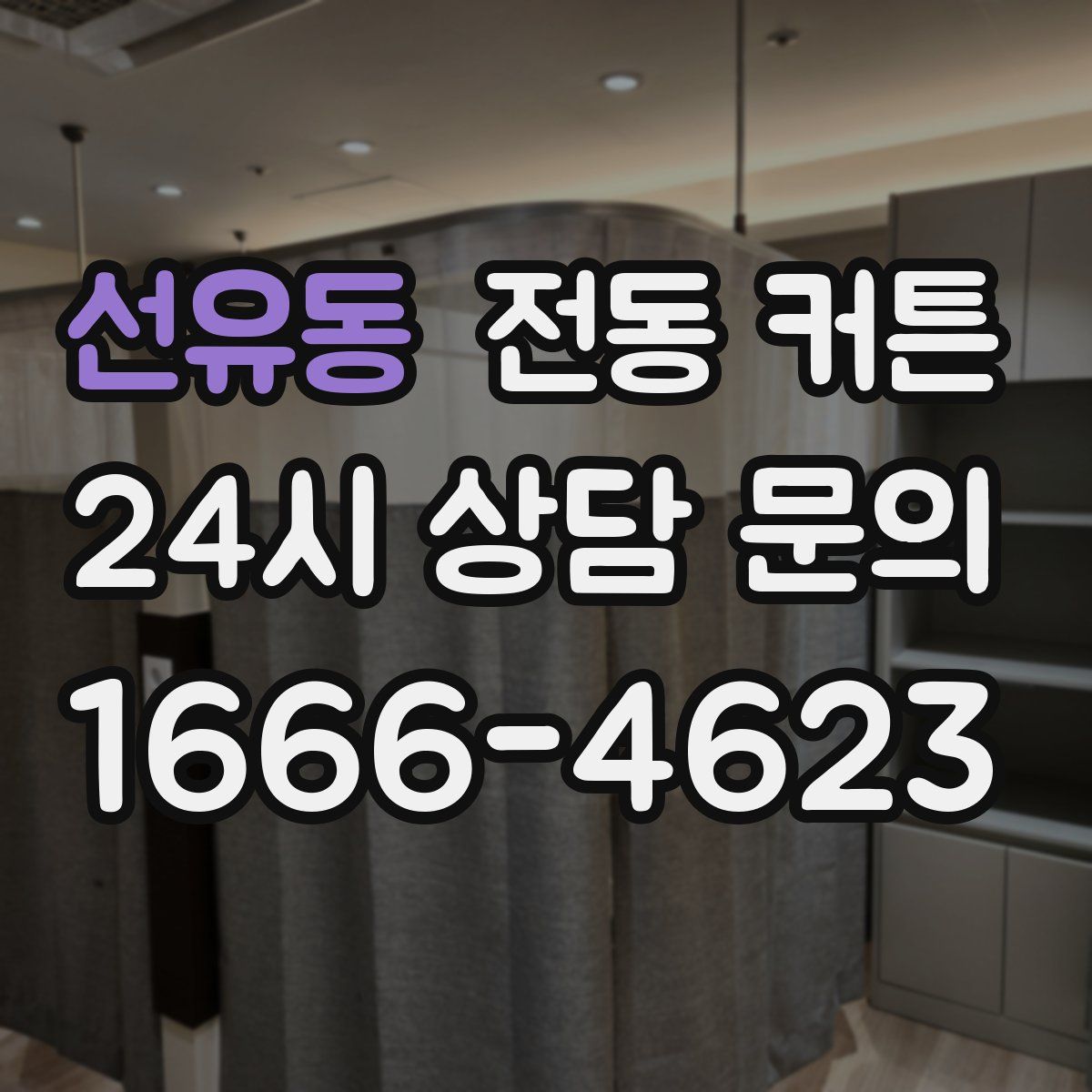 선유동 전동 커튼