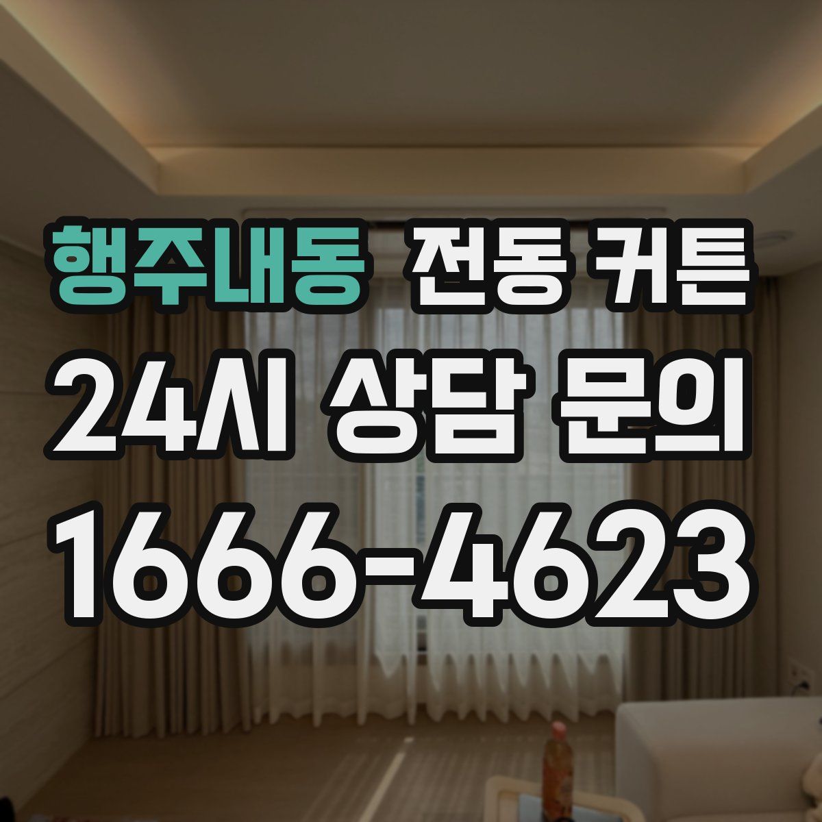 행주내동 전동 커튼