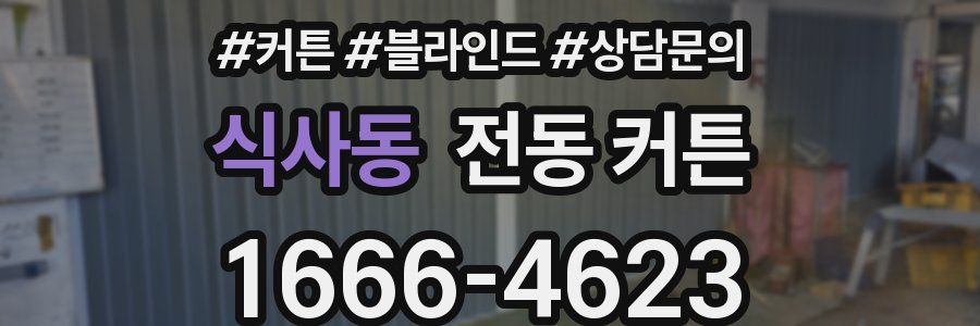 식사동 전동 커튼