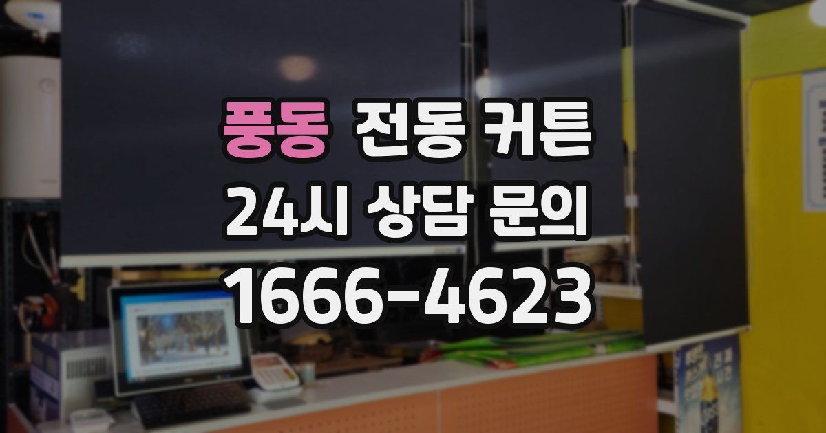 풍동 전동 커튼