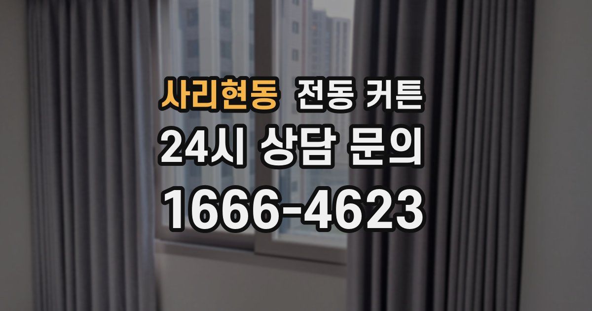 사리현동 전동 커튼